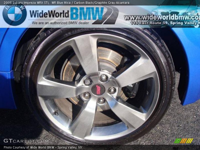 WR Blue Mica / Carbon Black/Graphite Gray Alcantara 2008 Subaru Impreza WRX STi