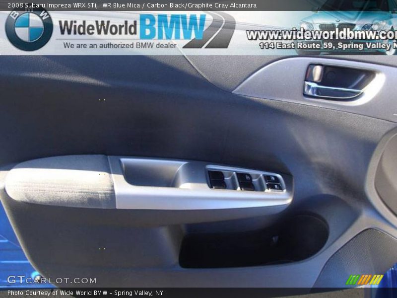 WR Blue Mica / Carbon Black/Graphite Gray Alcantara 2008 Subaru Impreza WRX STi