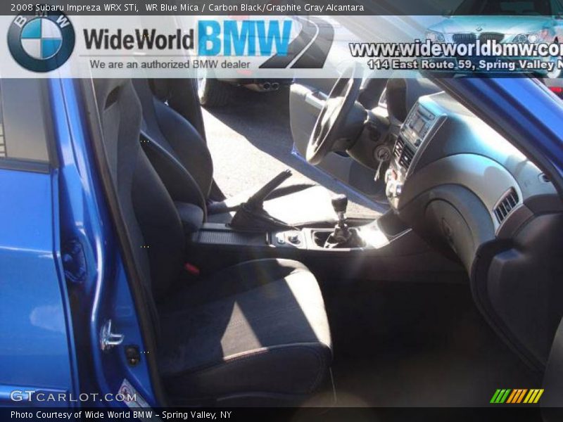 WR Blue Mica / Carbon Black/Graphite Gray Alcantara 2008 Subaru Impreza WRX STi