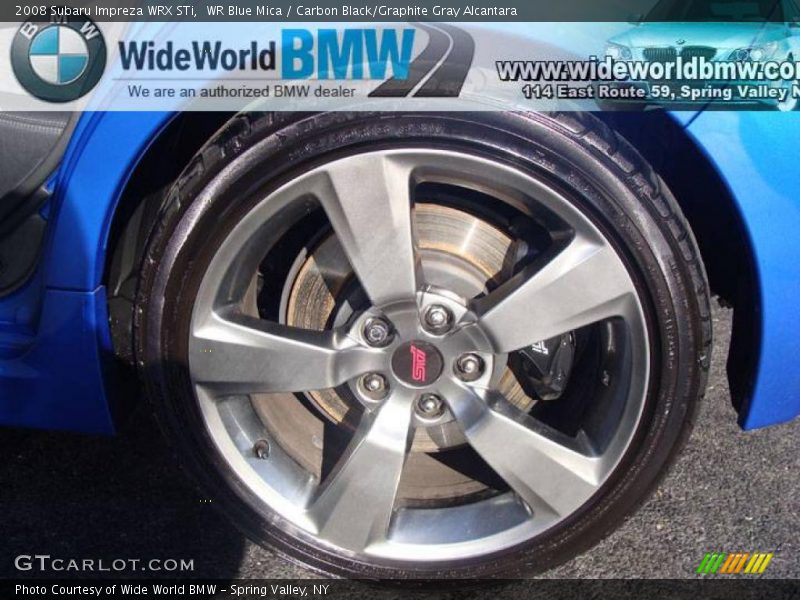 WR Blue Mica / Carbon Black/Graphite Gray Alcantara 2008 Subaru Impreza WRX STi