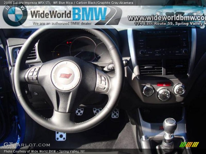 WR Blue Mica / Carbon Black/Graphite Gray Alcantara 2008 Subaru Impreza WRX STi