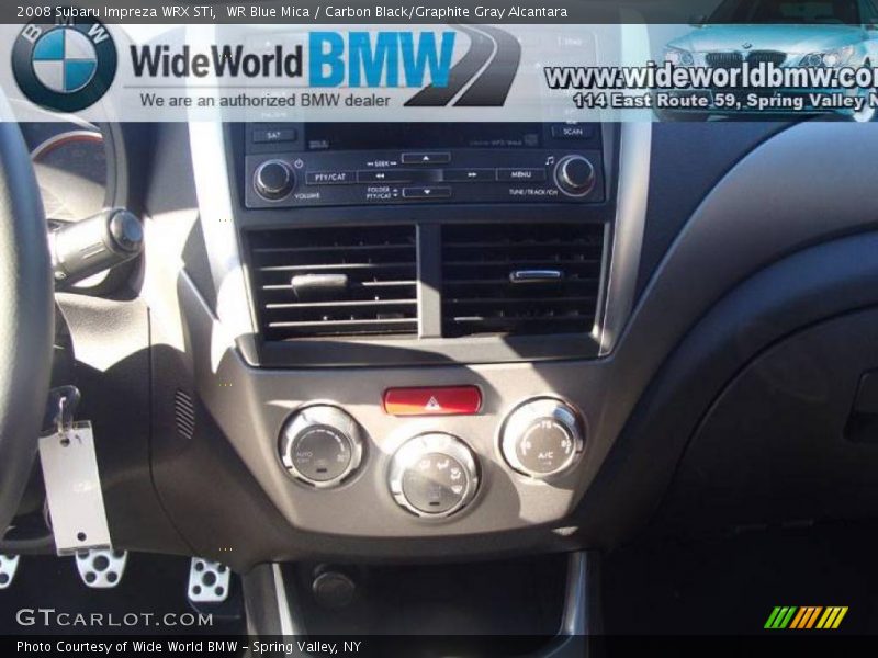 WR Blue Mica / Carbon Black/Graphite Gray Alcantara 2008 Subaru Impreza WRX STi