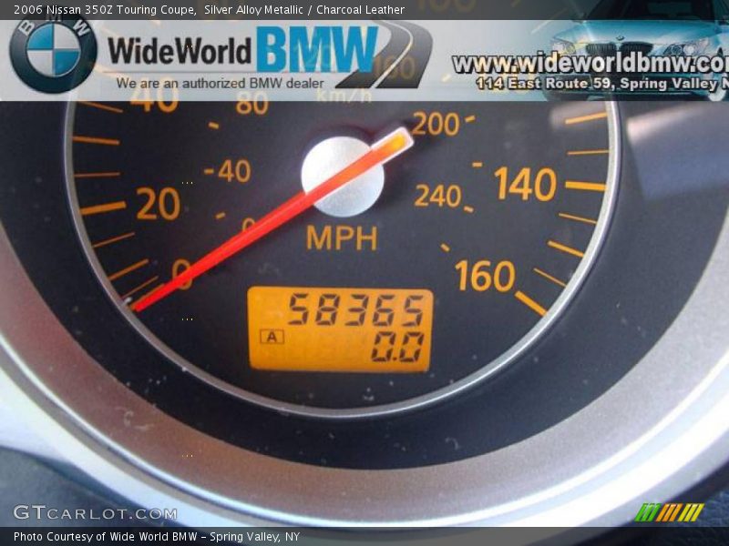 Silver Alloy Metallic / Charcoal Leather 2006 Nissan 350Z Touring Coupe