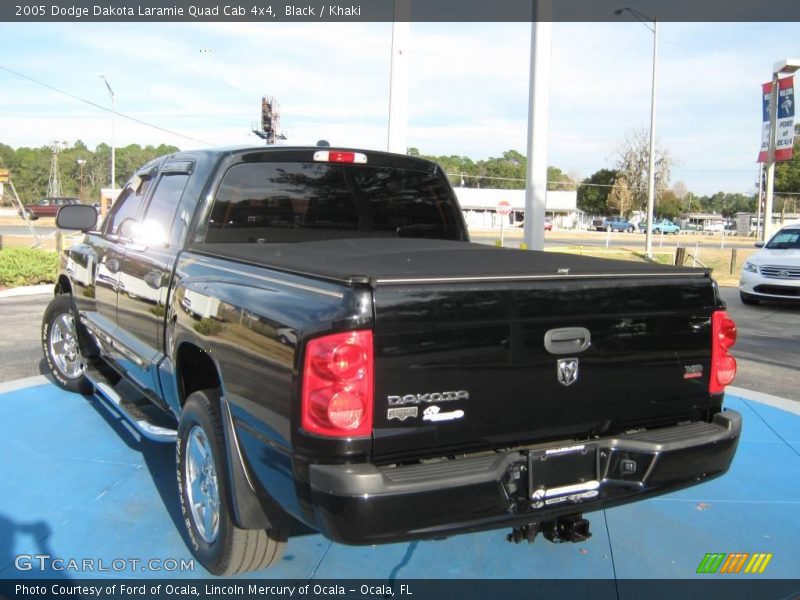 Black / Khaki 2005 Dodge Dakota Laramie Quad Cab 4x4
