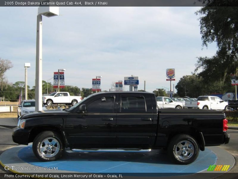 Black / Khaki 2005 Dodge Dakota Laramie Quad Cab 4x4