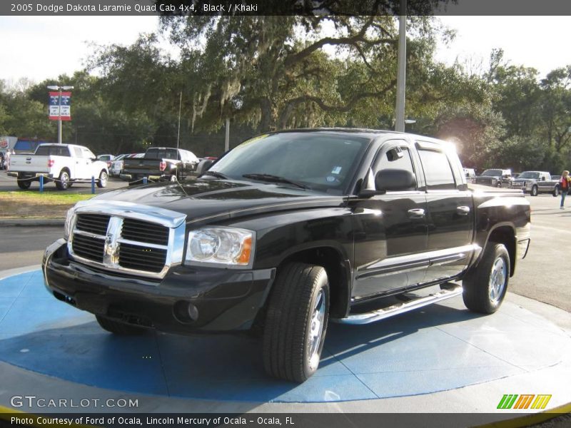Black / Khaki 2005 Dodge Dakota Laramie Quad Cab 4x4