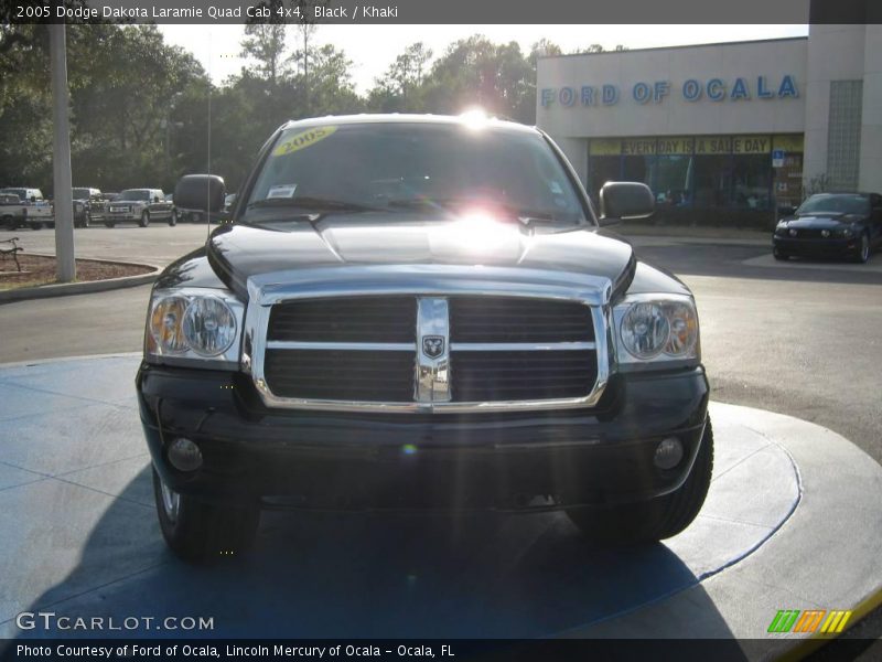 Black / Khaki 2005 Dodge Dakota Laramie Quad Cab 4x4