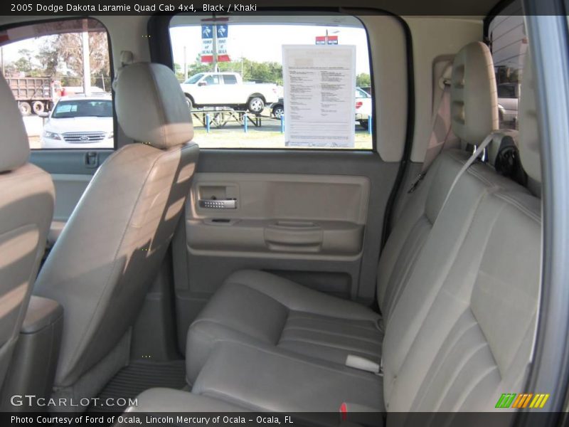 Black / Khaki 2005 Dodge Dakota Laramie Quad Cab 4x4