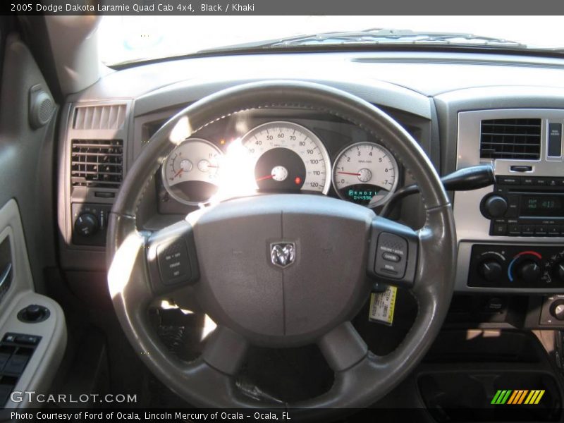 Black / Khaki 2005 Dodge Dakota Laramie Quad Cab 4x4
