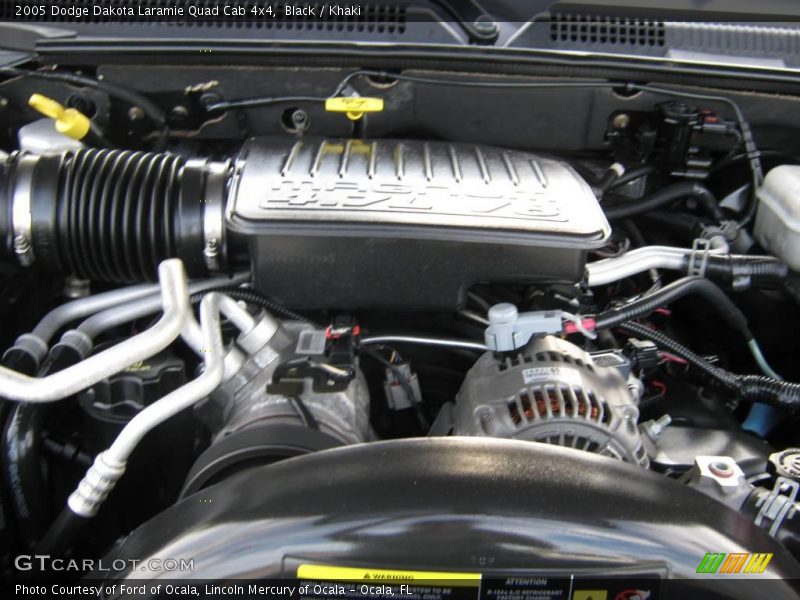 Black / Khaki 2005 Dodge Dakota Laramie Quad Cab 4x4