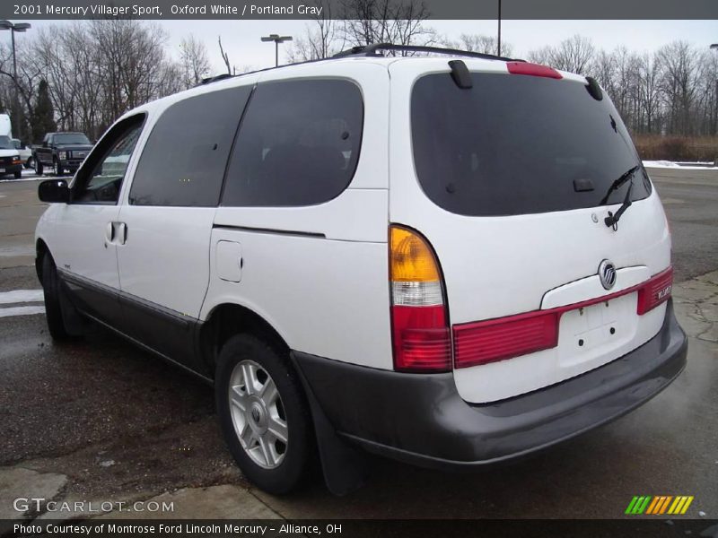 Oxford White / Portland Gray 2001 Mercury Villager Sport