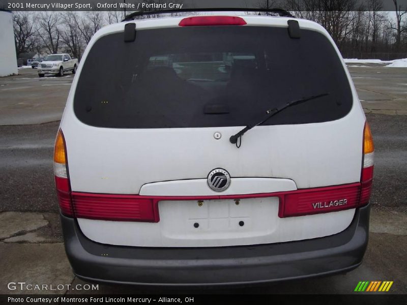 Oxford White / Portland Gray 2001 Mercury Villager Sport