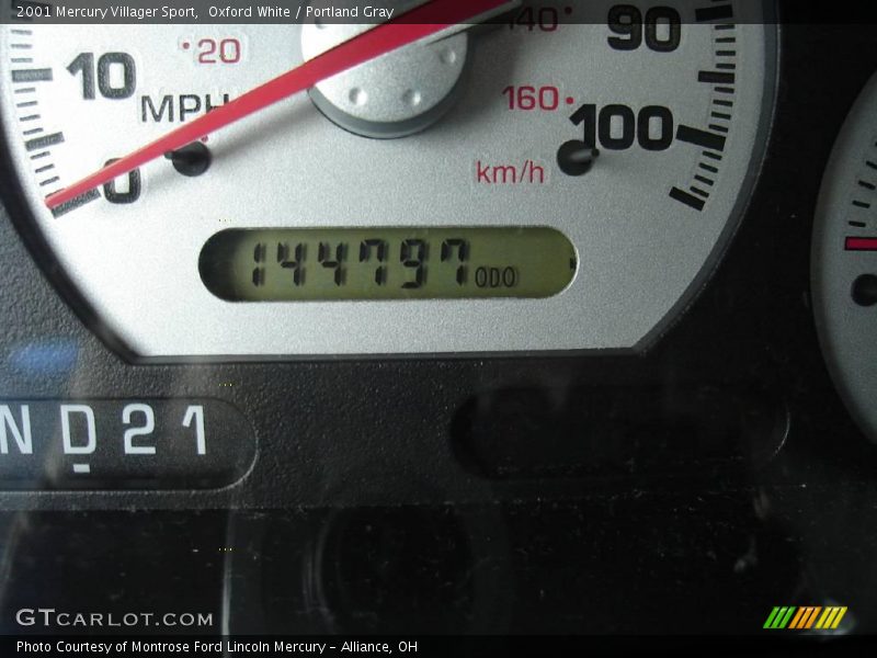 Oxford White / Portland Gray 2001 Mercury Villager Sport