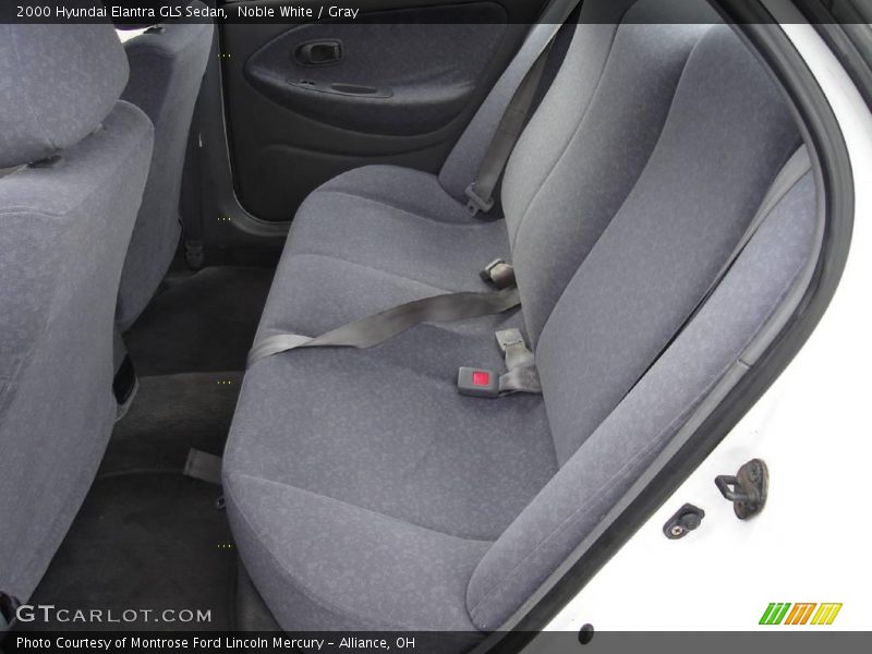 Noble White / Gray 2000 Hyundai Elantra GLS Sedan