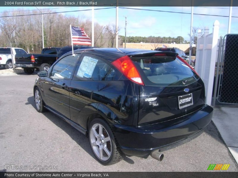 Pitch Black / Black/Red 2004 Ford Focus SVT Coupe