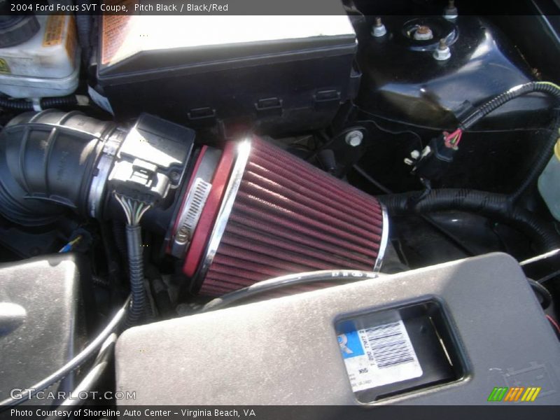 Pitch Black / Black/Red 2004 Ford Focus SVT Coupe