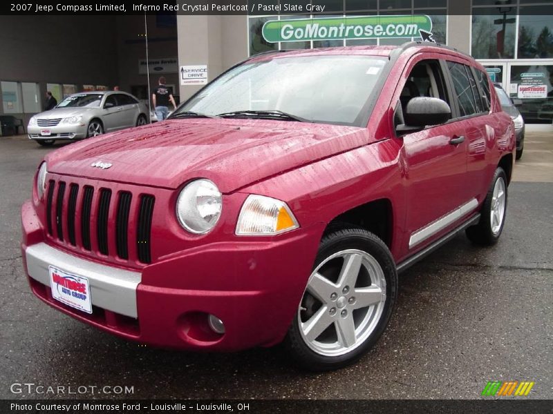 Inferno Red Crystal Pearlcoat / Pastel Slate Gray 2007 Jeep Compass Limited