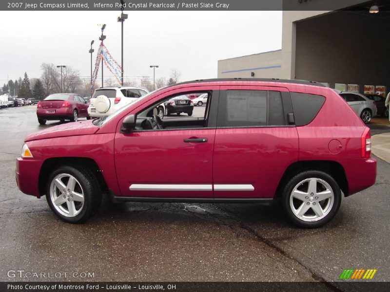 Inferno Red Crystal Pearlcoat / Pastel Slate Gray 2007 Jeep Compass Limited