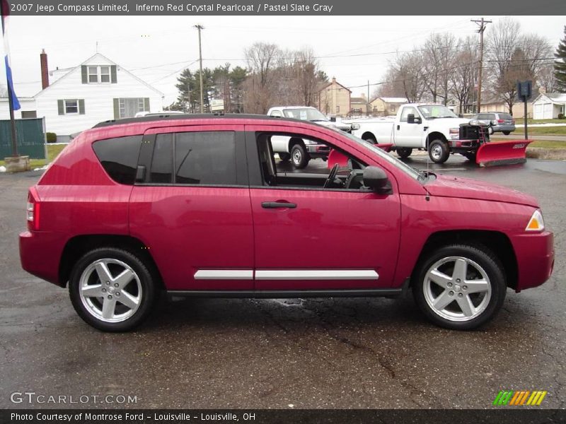 Inferno Red Crystal Pearlcoat / Pastel Slate Gray 2007 Jeep Compass Limited