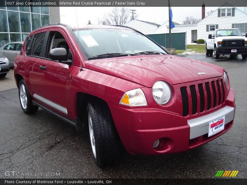 Inferno Red Crystal Pearlcoat / Pastel Slate Gray 2007 Jeep Compass Limited