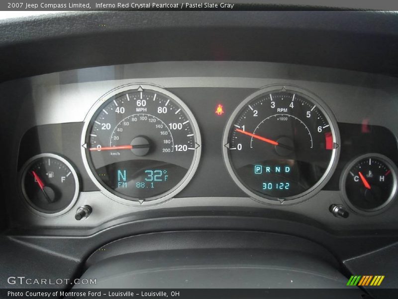 Inferno Red Crystal Pearlcoat / Pastel Slate Gray 2007 Jeep Compass Limited