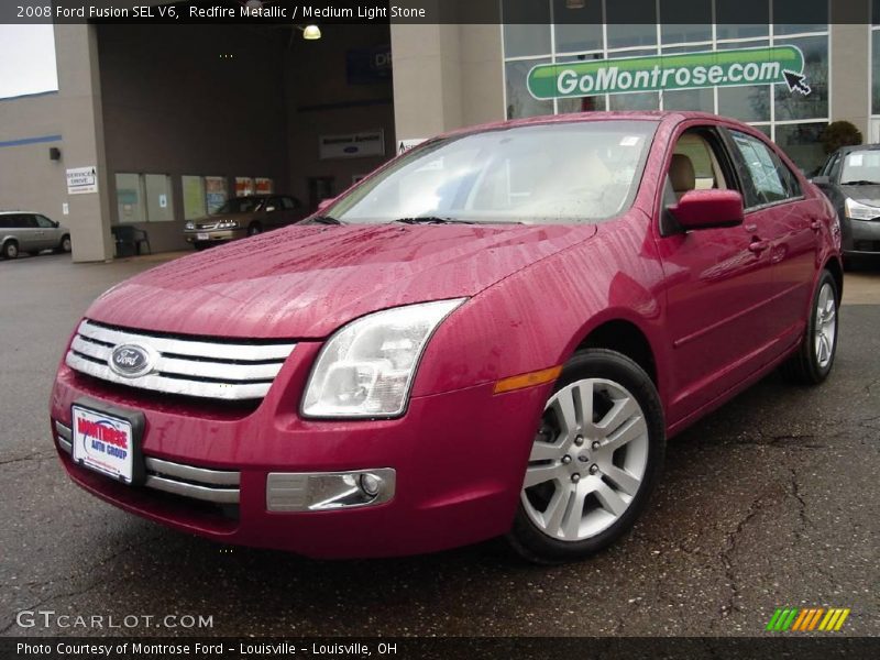 Redfire Metallic / Medium Light Stone 2008 Ford Fusion SEL V6
