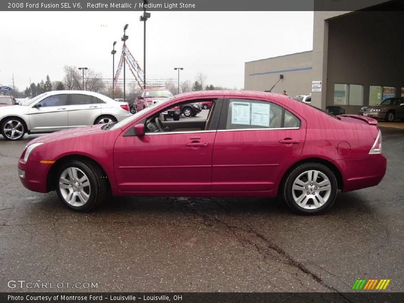 Redfire Metallic / Medium Light Stone 2008 Ford Fusion SEL V6