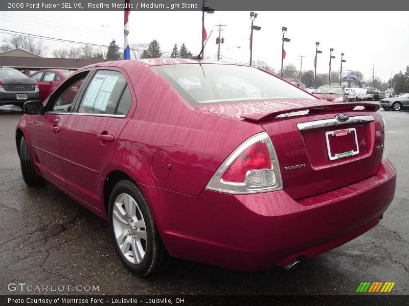 Redfire Metallic / Medium Light Stone 2008 Ford Fusion SEL V6