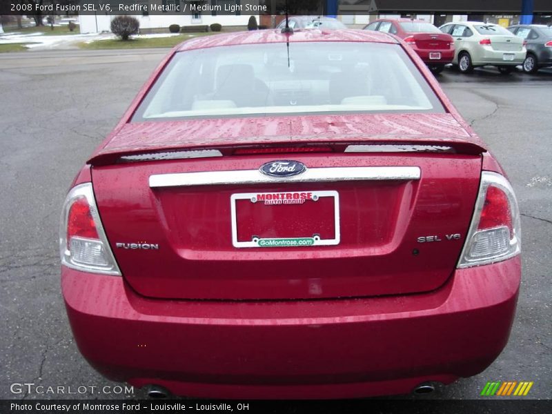 Redfire Metallic / Medium Light Stone 2008 Ford Fusion SEL V6