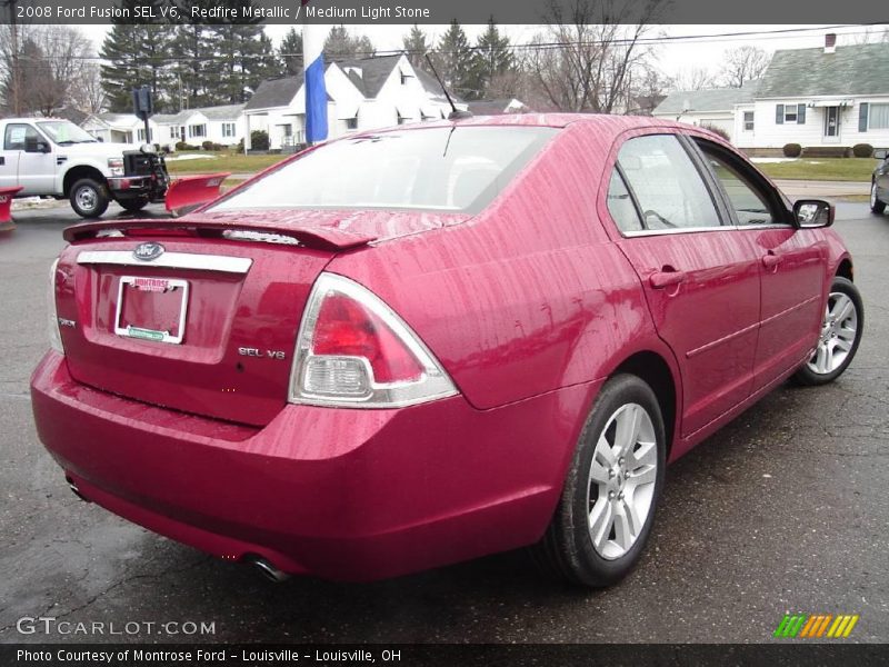 Redfire Metallic / Medium Light Stone 2008 Ford Fusion SEL V6