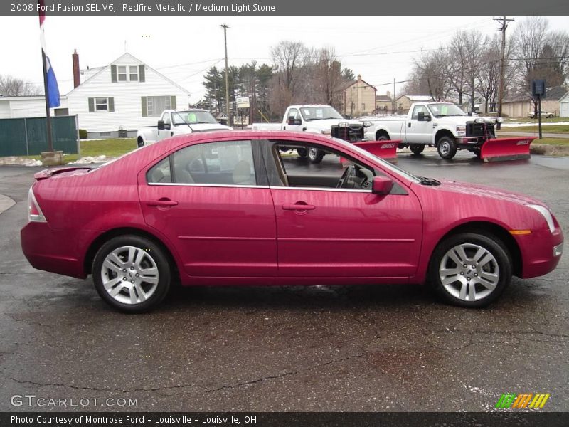 Redfire Metallic / Medium Light Stone 2008 Ford Fusion SEL V6