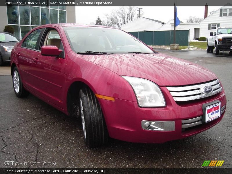 Redfire Metallic / Medium Light Stone 2008 Ford Fusion SEL V6