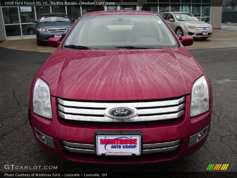 Redfire Metallic / Medium Light Stone 2008 Ford Fusion SEL V6