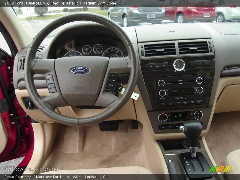 Redfire Metallic / Medium Light Stone 2008 Ford Fusion SEL V6