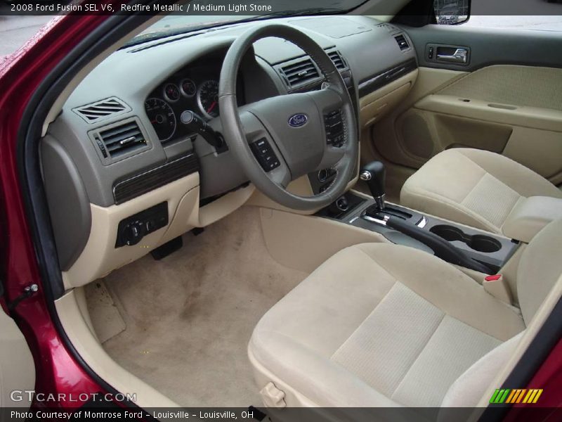 Redfire Metallic / Medium Light Stone 2008 Ford Fusion SEL V6