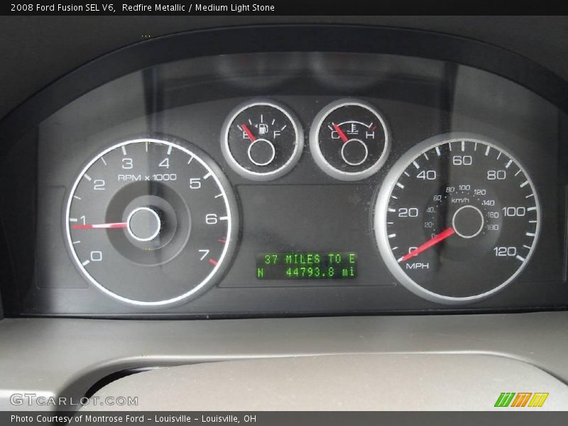 Redfire Metallic / Medium Light Stone 2008 Ford Fusion SEL V6