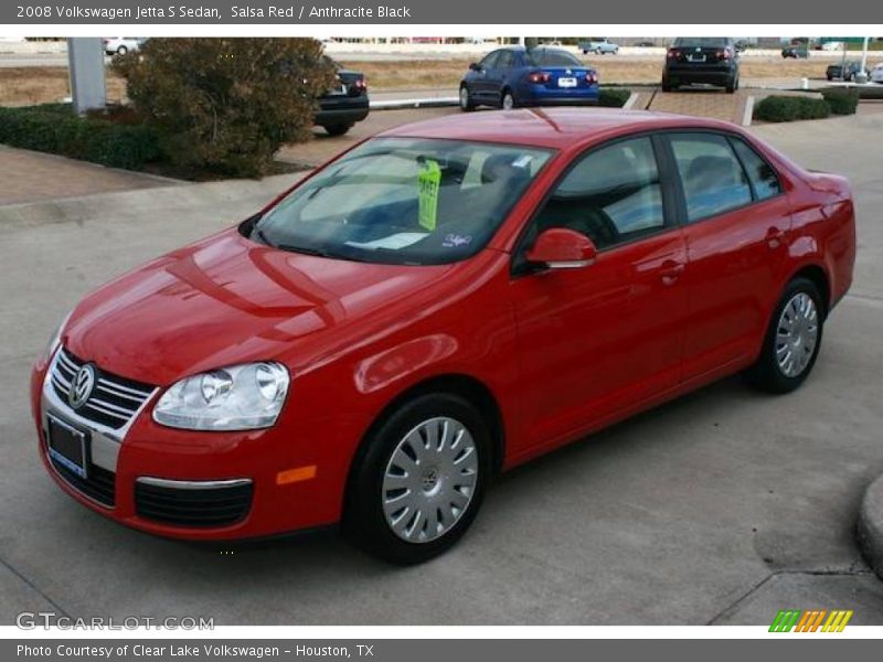 Salsa Red / Anthracite Black 2008 Volkswagen Jetta S Sedan