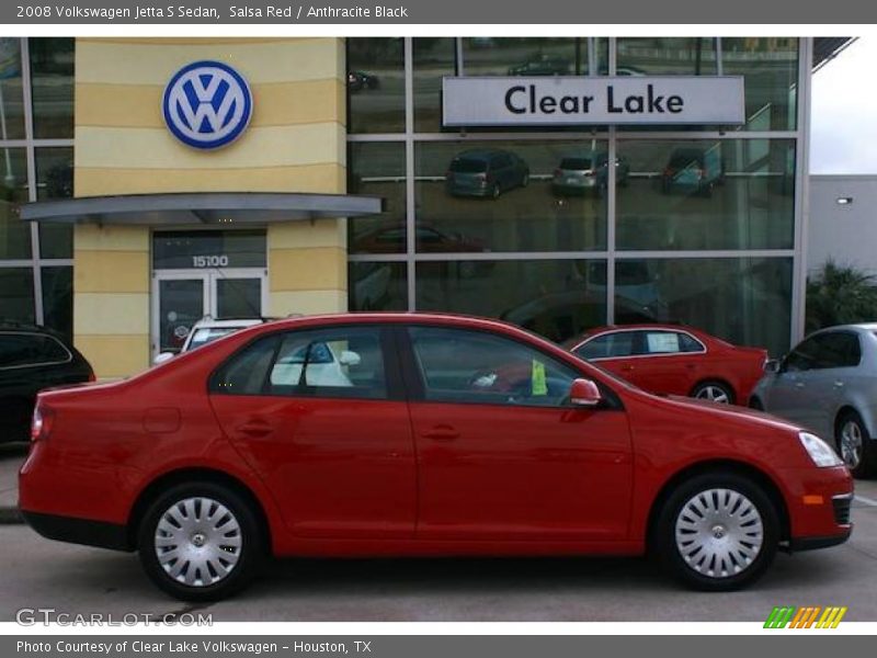 Salsa Red / Anthracite Black 2008 Volkswagen Jetta S Sedan