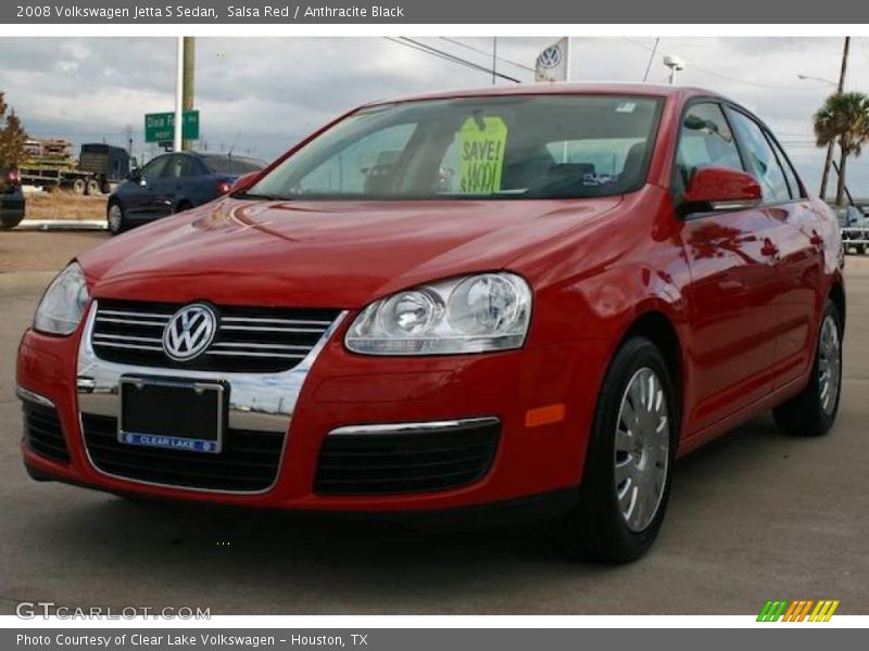 Salsa Red / Anthracite Black 2008 Volkswagen Jetta S Sedan