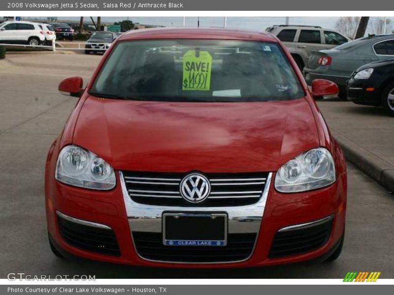 Salsa Red / Anthracite Black 2008 Volkswagen Jetta S Sedan