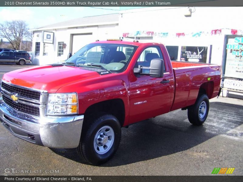 Victory Red / Dark Titanium 2010 Chevrolet Silverado 3500HD Work Truck Regular Cab 4x4