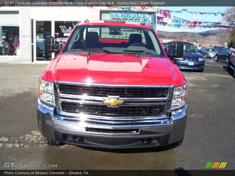 Victory Red / Dark Titanium 2010 Chevrolet Silverado 3500HD Work Truck Regular Cab 4x4