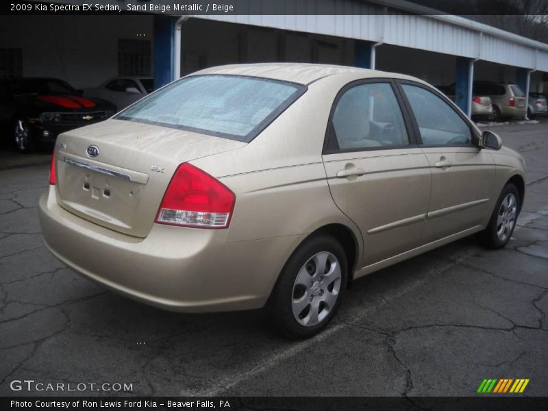 Sand Beige Metallic / Beige 2009 Kia Spectra EX Sedan