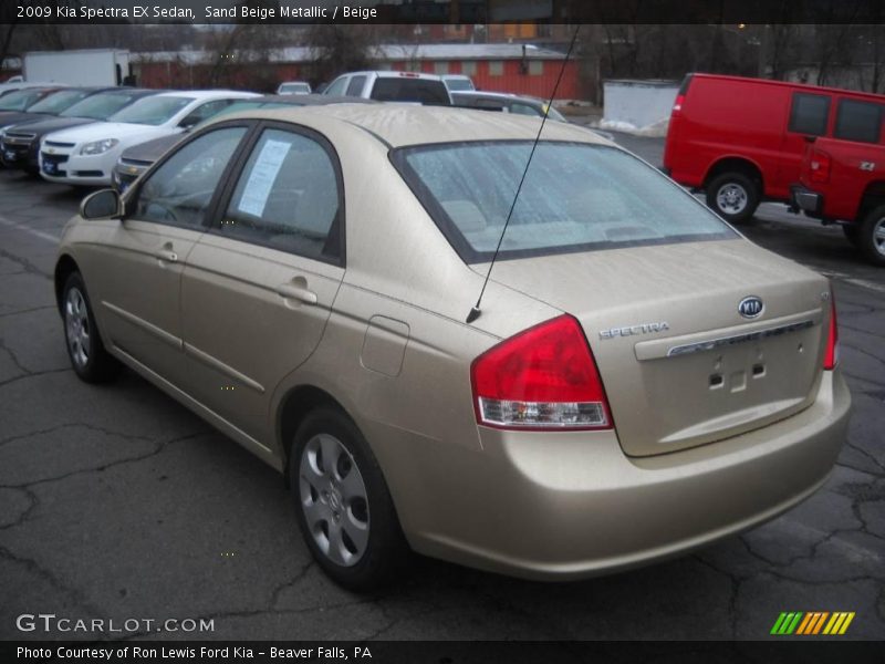 Sand Beige Metallic / Beige 2009 Kia Spectra EX Sedan