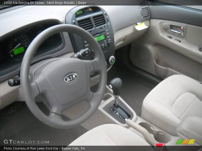 Sand Beige Metallic / Beige 2009 Kia Spectra EX Sedan