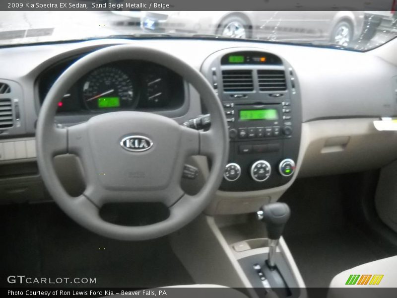 Sand Beige Metallic / Beige 2009 Kia Spectra EX Sedan