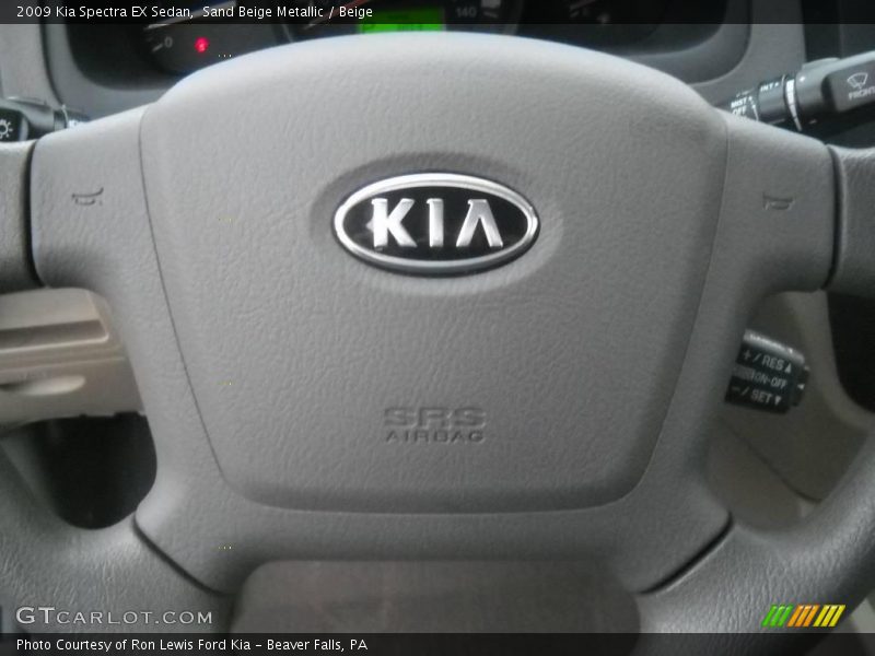 Sand Beige Metallic / Beige 2009 Kia Spectra EX Sedan
