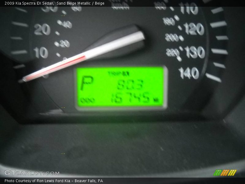 Sand Beige Metallic / Beige 2009 Kia Spectra EX Sedan