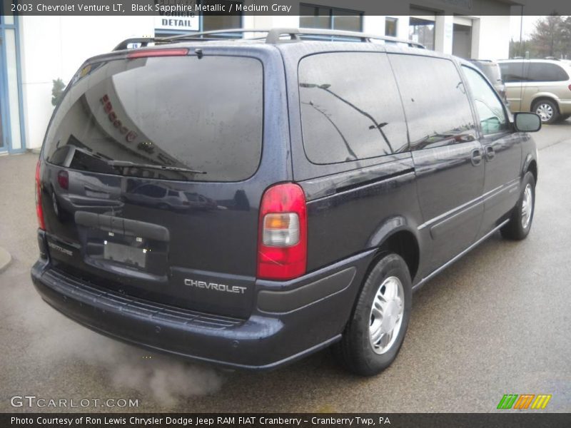 Black Sapphire Metallic / Medium Gray 2003 Chevrolet Venture LT