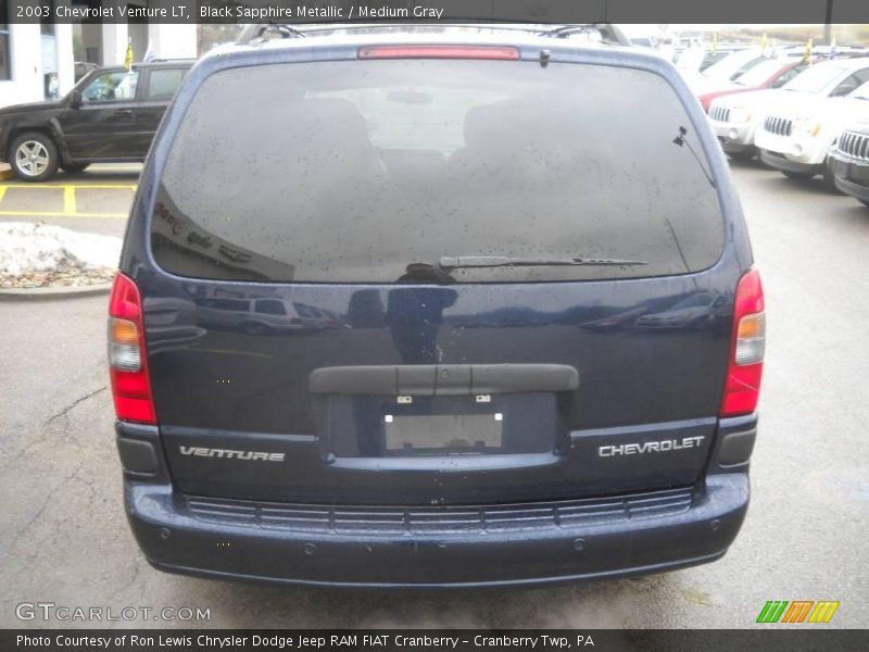 Black Sapphire Metallic / Medium Gray 2003 Chevrolet Venture LT